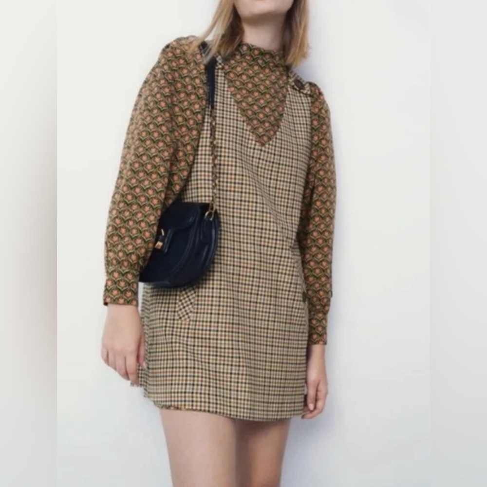 Zara plaid dress